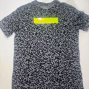 Nike Supreme Black and Gray Patterned T-Shirt with Le Green Embellishment